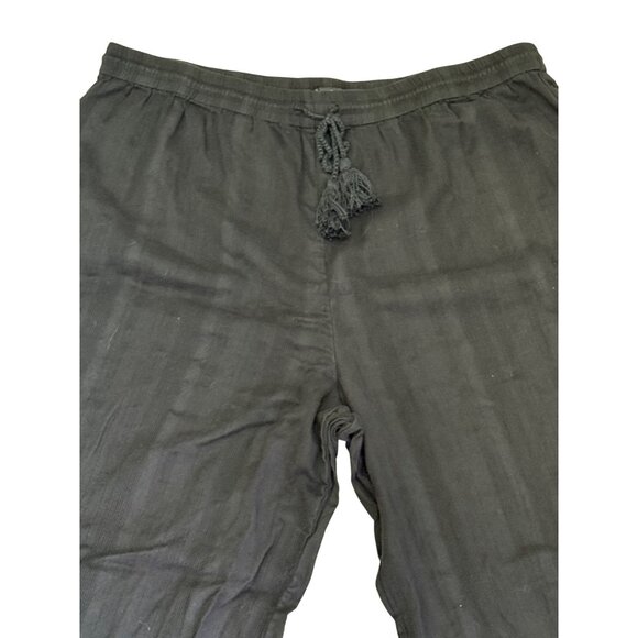 Volcom Womens Black Drawstring Waist Wide Leg Cotton Pants Plus Size 18W - Picture 2 of 16